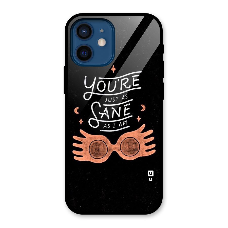 Sane As I Glass Back Case for iPhone 12 Mini