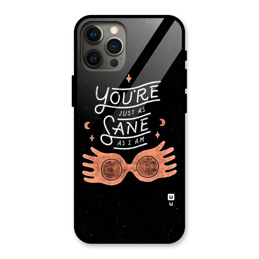 Sane As I Glass Back Case for iPhone 12 Pro Max