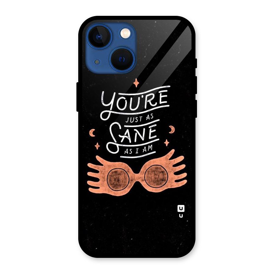 Sane As I Glass Back Case for iPhone 13 Mini