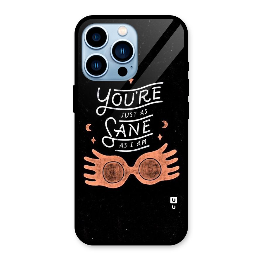 Sane As I Glass Back Case for iPhone 13 Pro