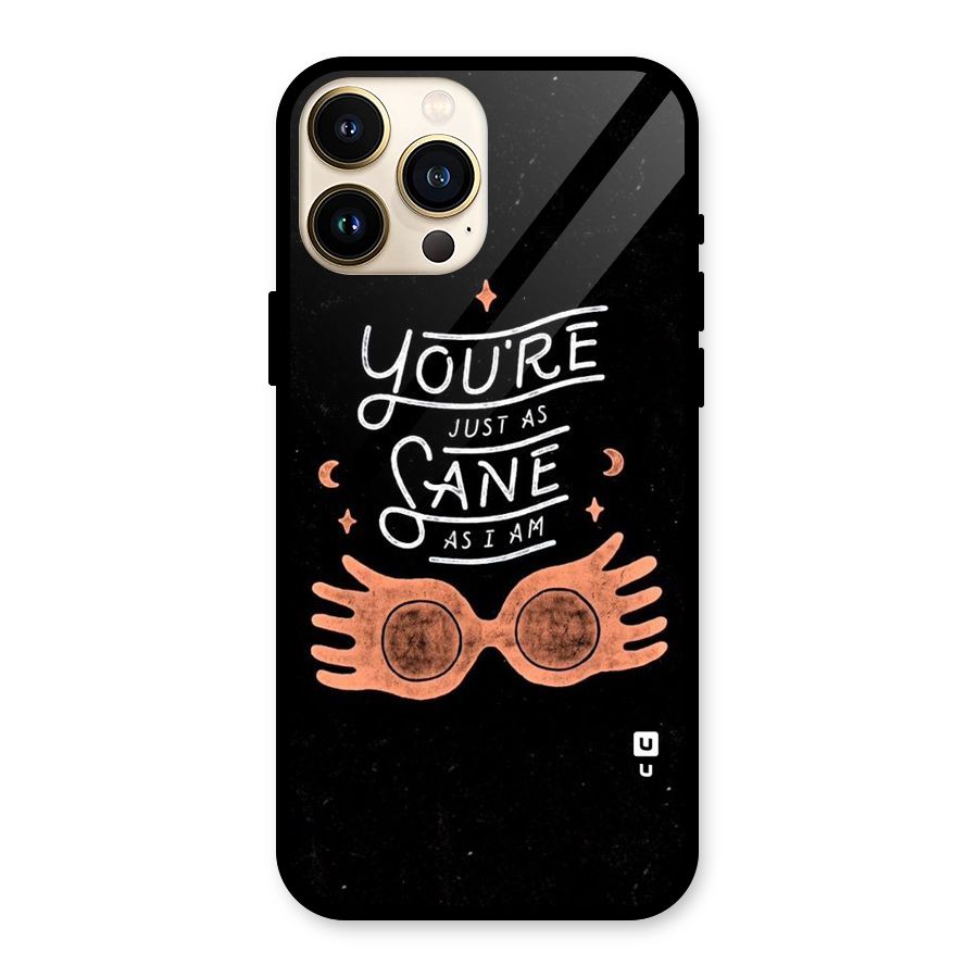 Sane As I Glass Back Case for iPhone 13 Pro Max