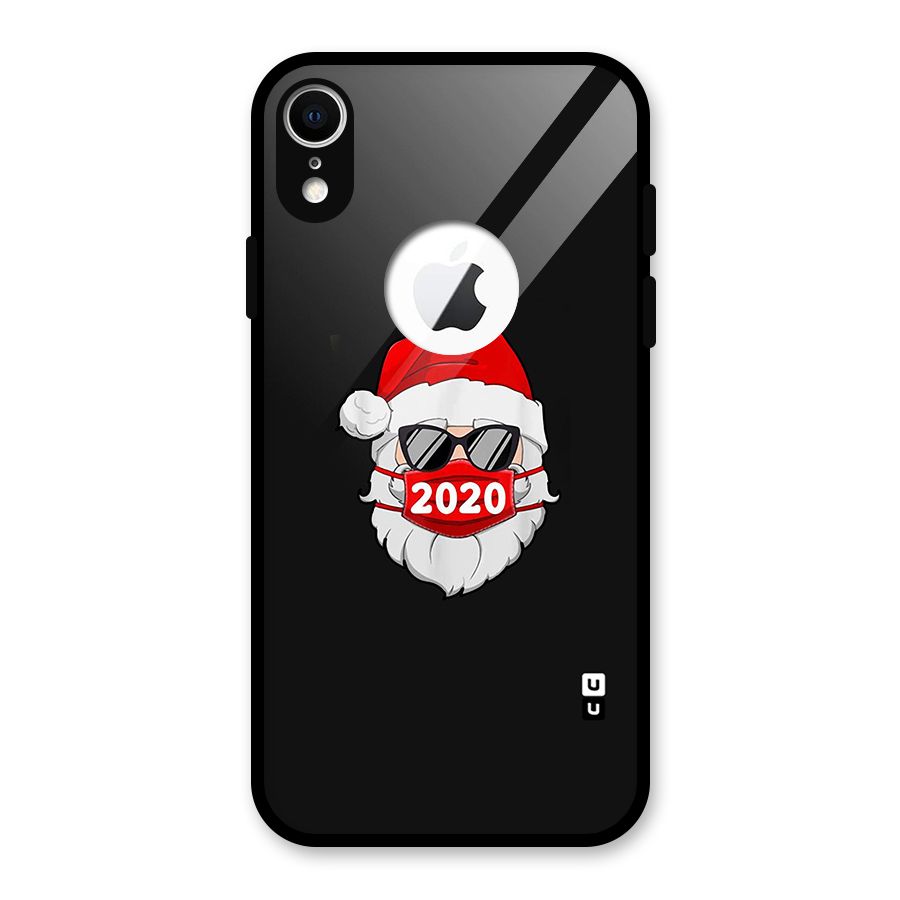 Santa 2020 Glass Back Case for iPhone XR Logo Cut