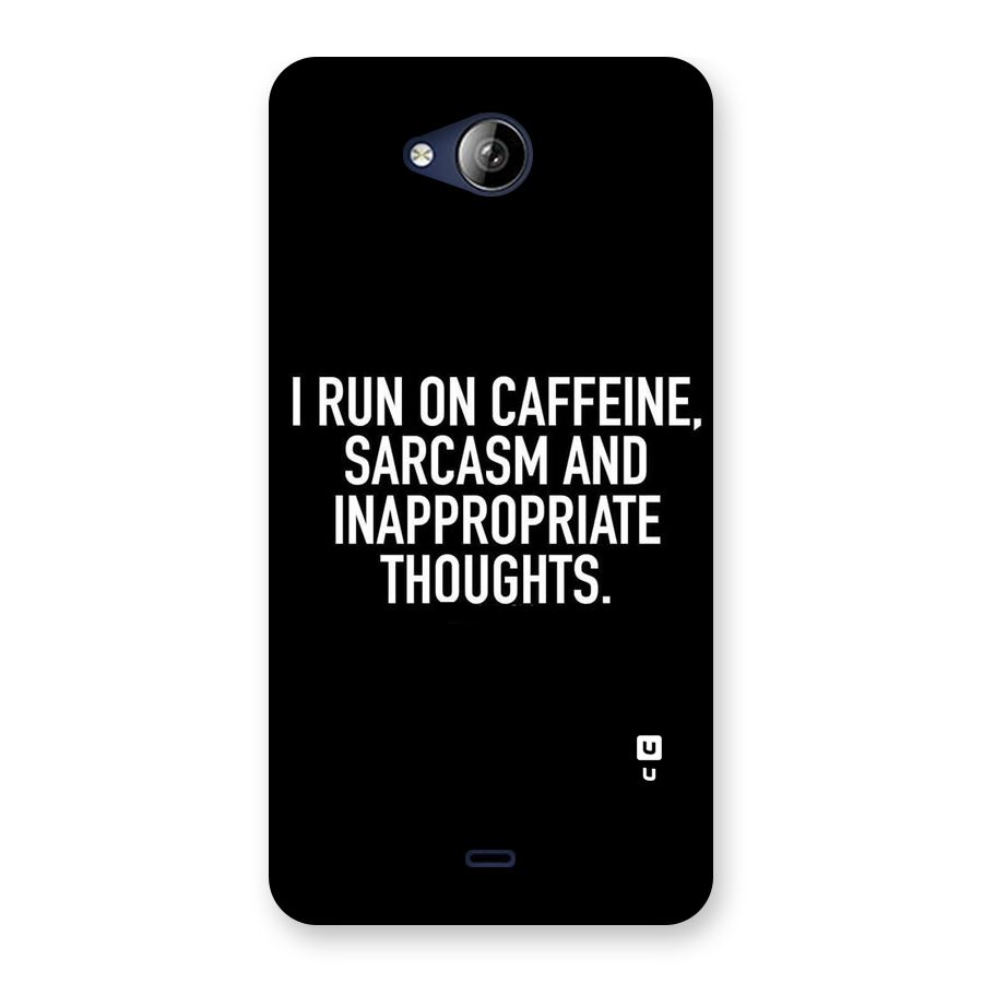 Sarcasm And Caffeine Back Case for Canvas Play Q355