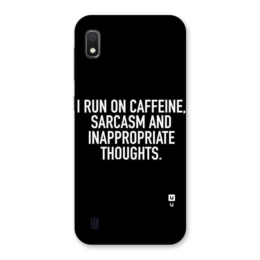 Sarcasm And Caffeine Back Case for Galaxy A10