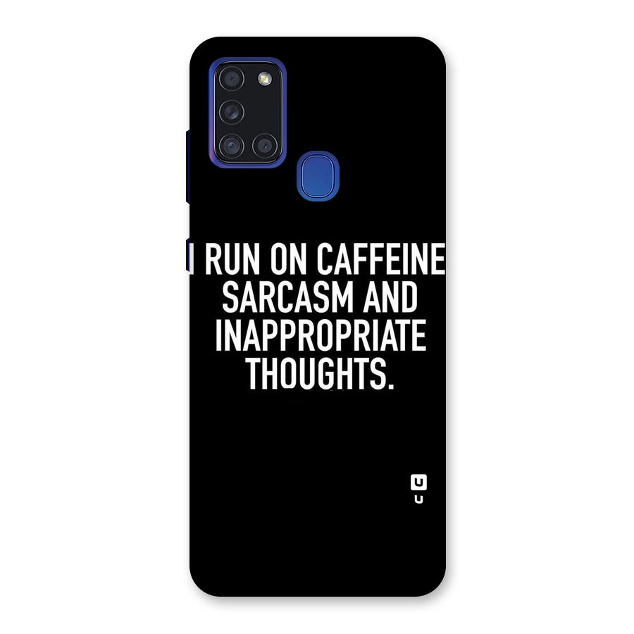 Sarcasm And Caffeine Back Case for Galaxy A21s
