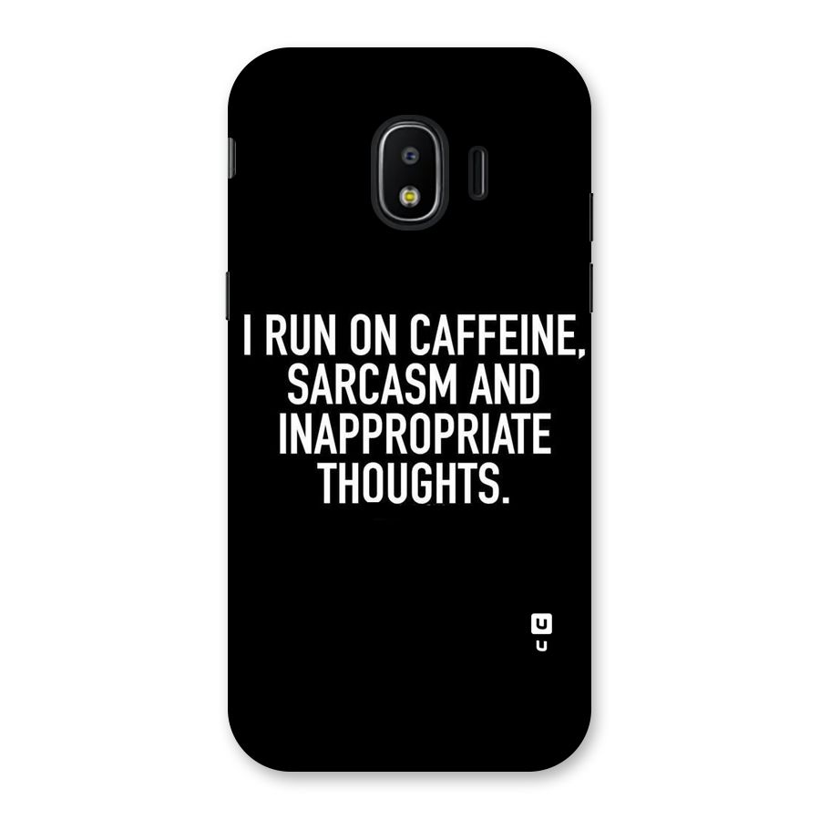 Sarcasm And Caffeine Back Case for Galaxy J2 Pro 2018