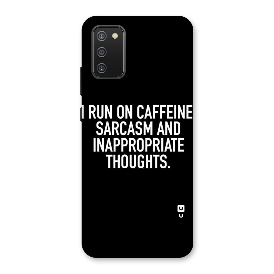 Sarcasm And Caffeine Back Case for Galaxy M02s