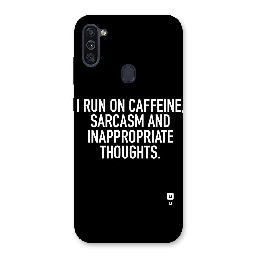 Sarcasm And Caffeine Back Case for Galaxy M11
