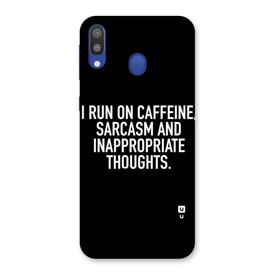 Sarcasm And Caffeine Back Case for Galaxy M20