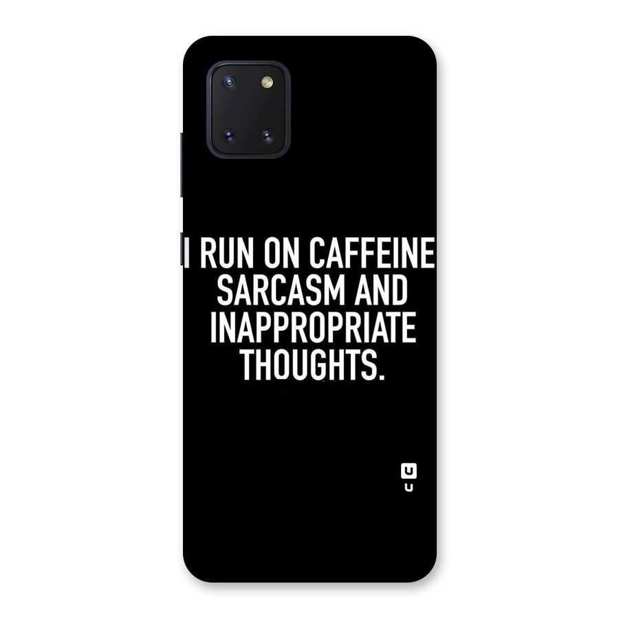 Sarcasm And Caffeine Back Case for Galaxy Note 10 Lite