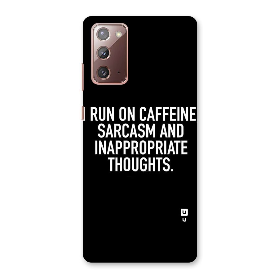 Sarcasm And Caffeine Back Case for Galaxy Note 20