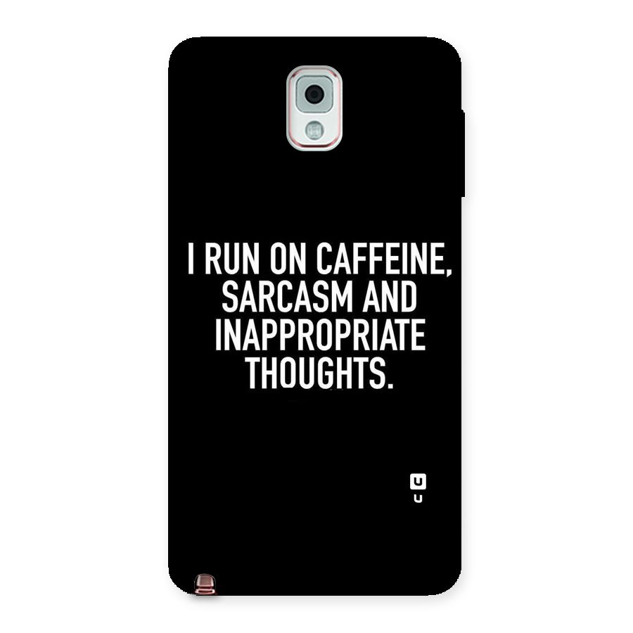 Sarcasm And Caffeine Back Case for Galaxy Note 3