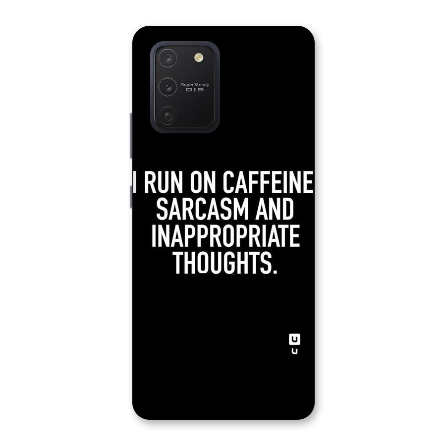 Sarcasm And Caffeine Back Case for Galaxy S10 Lite
