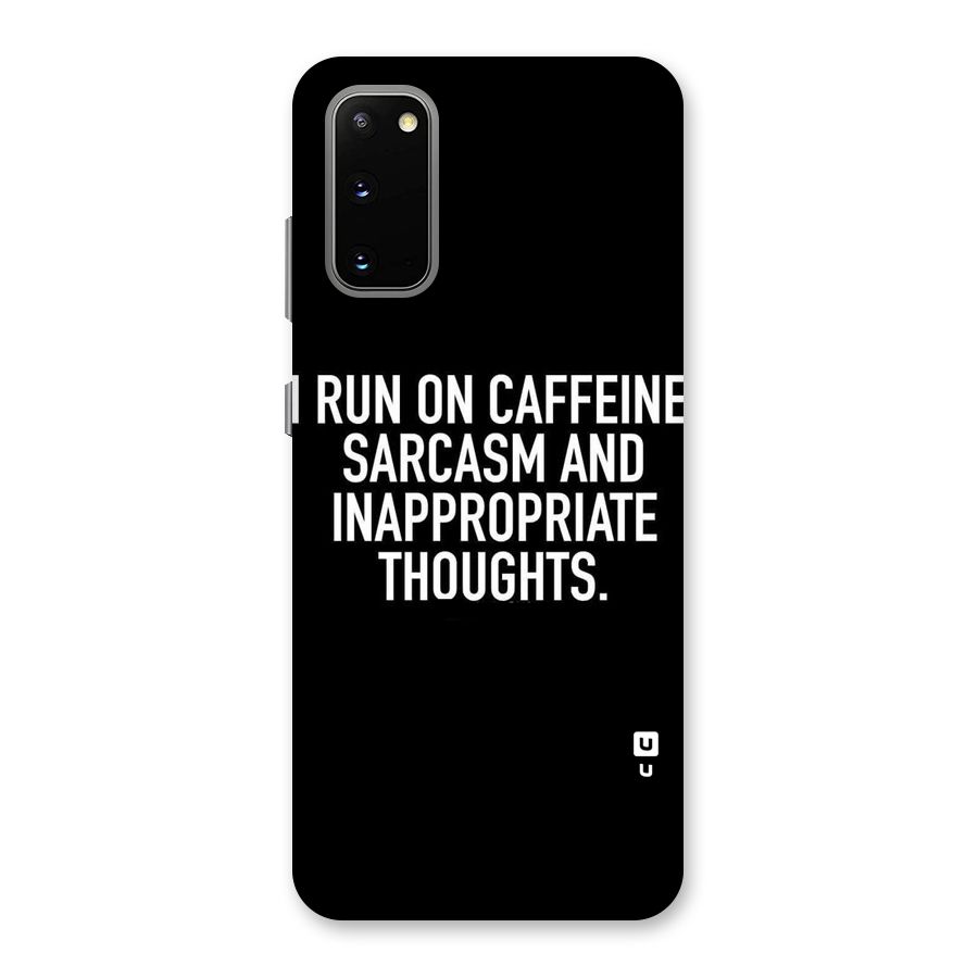 Sarcasm And Caffeine Back Case for Galaxy S20