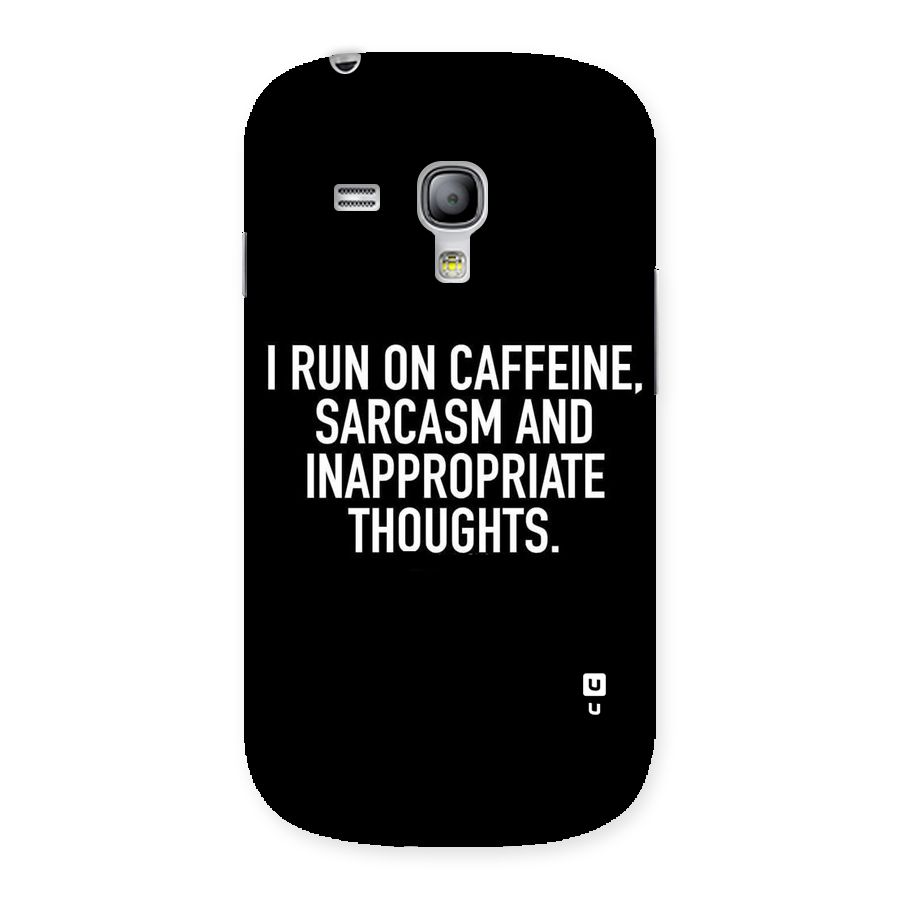 Sarcasm And Caffeine Back Case for Galaxy S3 Mini