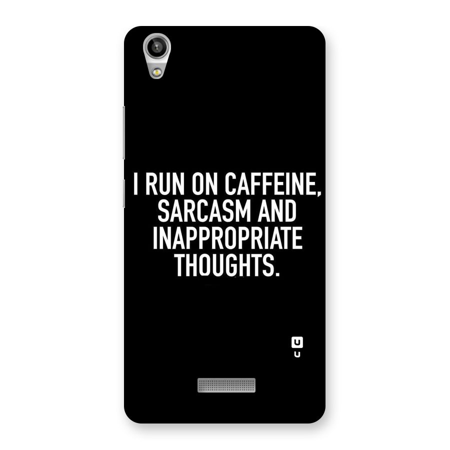 Sarcasm And Caffeine Back Case for Lava-Pixel-V1