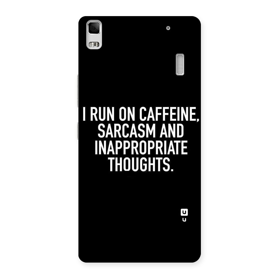 Sarcasm And Caffeine Back Case for Lenovo K3 Note