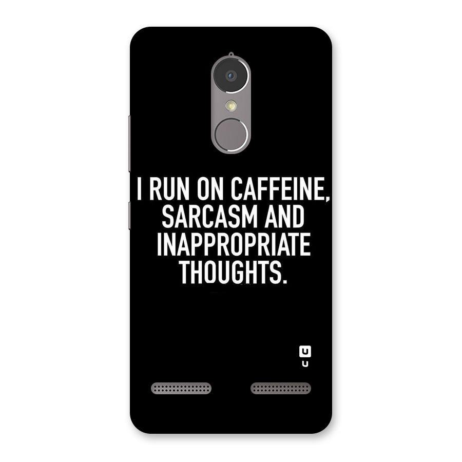 Sarcasm And Caffeine Back Case for Lenovo K6