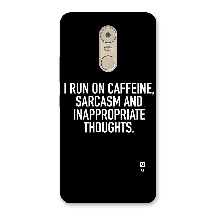 Sarcasm And Caffeine Back Case for Lenovo K6 Note