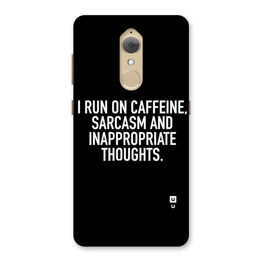 Sarcasm And Caffeine Back Case for Lenovo K8