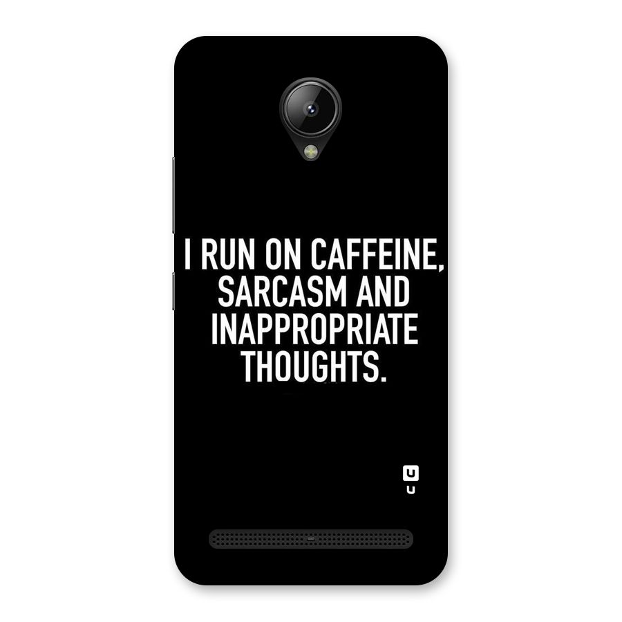 Sarcasm And Caffeine Back Case for Lenovo C2