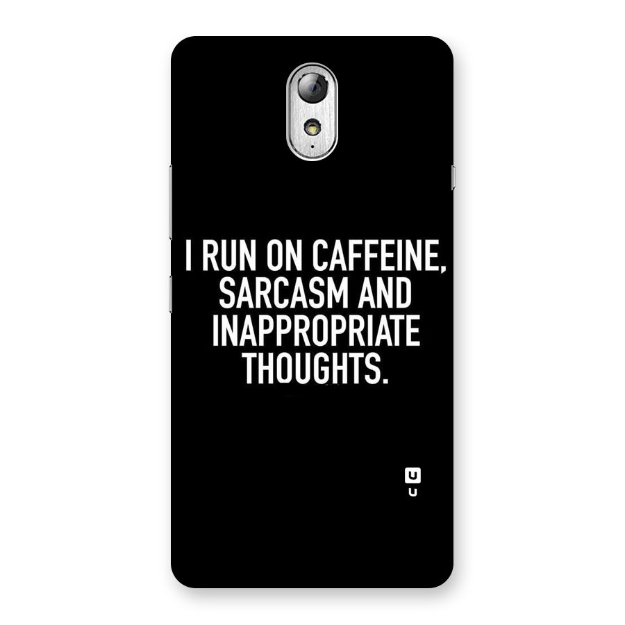 Sarcasm And Caffeine Back Case for Lenovo Vibe P1M
