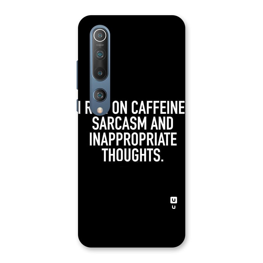 Sarcasm And Caffeine Back Case for Mi 10