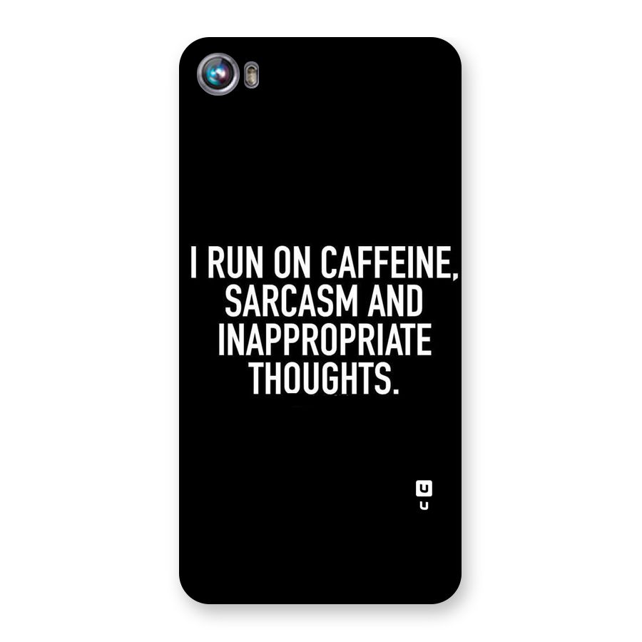 Sarcasm And Caffeine Back Case for Micromax Canvas Fire 4 A107