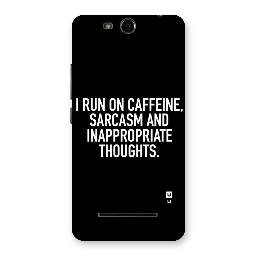 Sarcasm And Caffeine Back Case for Micromax Canvas Juice 3 Q392