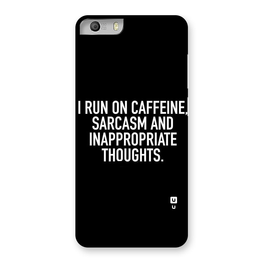 Sarcasm And Caffeine Back Case for Micromax Canvas Knight 2