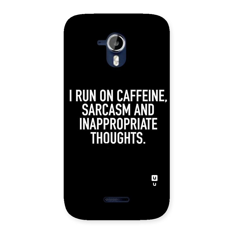 Sarcasm And Caffeine Back Case for Micromax Canvas Magnus A117