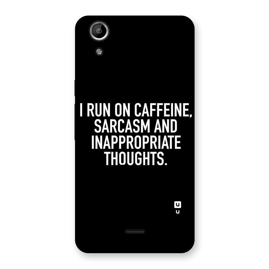 Sarcasm And Caffeine Back Case for Micromax Canvas Selfie Lens Q345