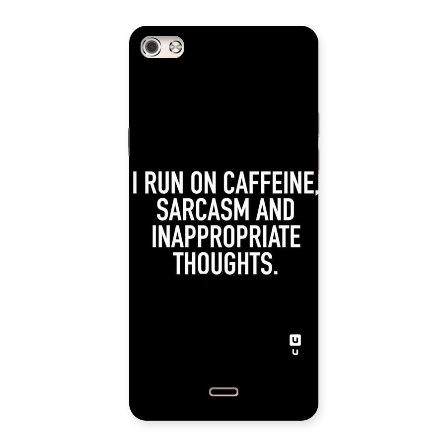 Sarcasm And Caffeine Back Case for Micromax Canvas Silver 5