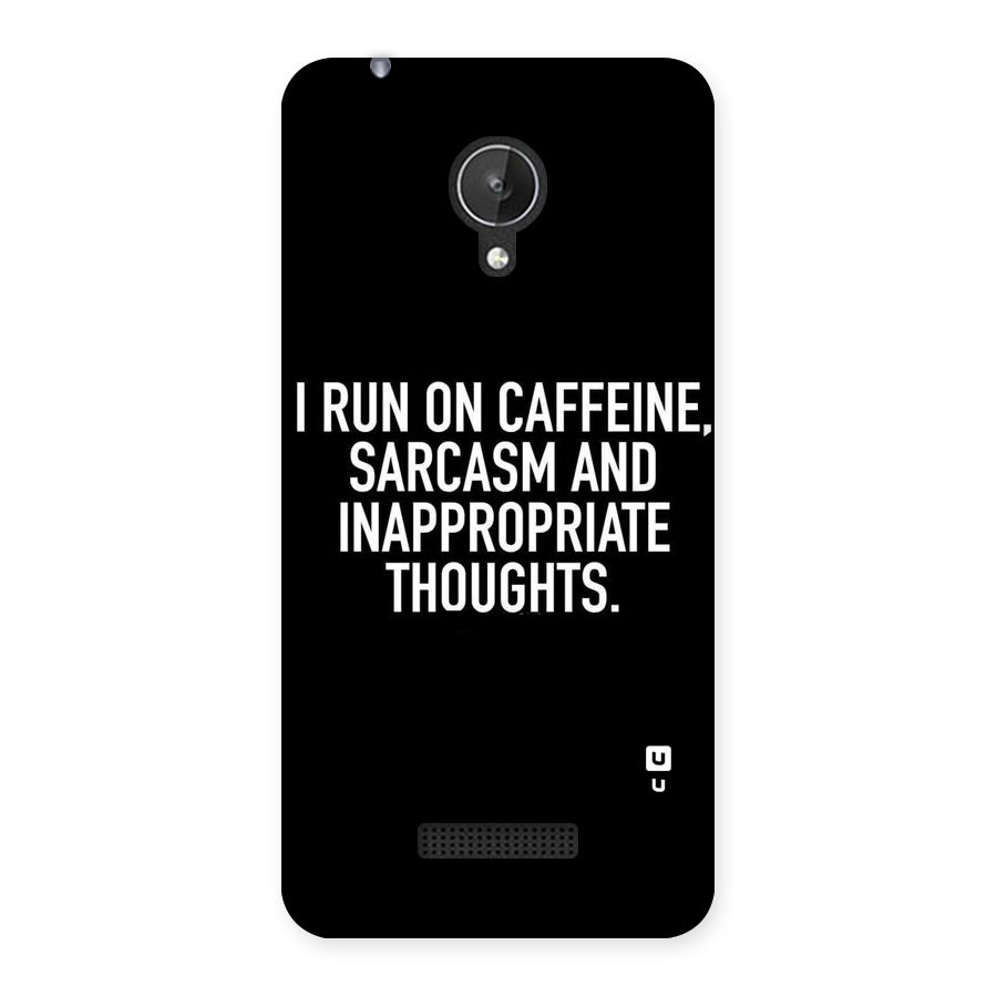 Sarcasm And Caffeine Back Case for Micromax Canvas Spark Q380