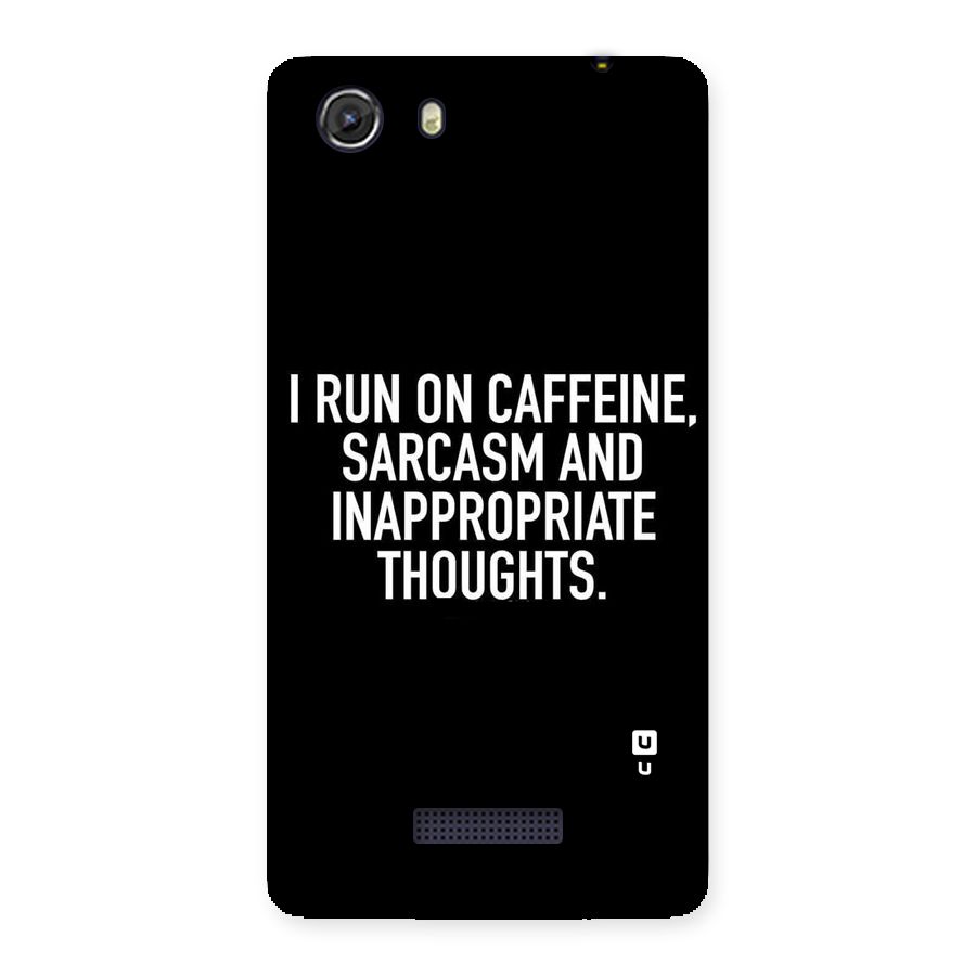 Sarcasm And Caffeine Back Case for Micromax Unite 3