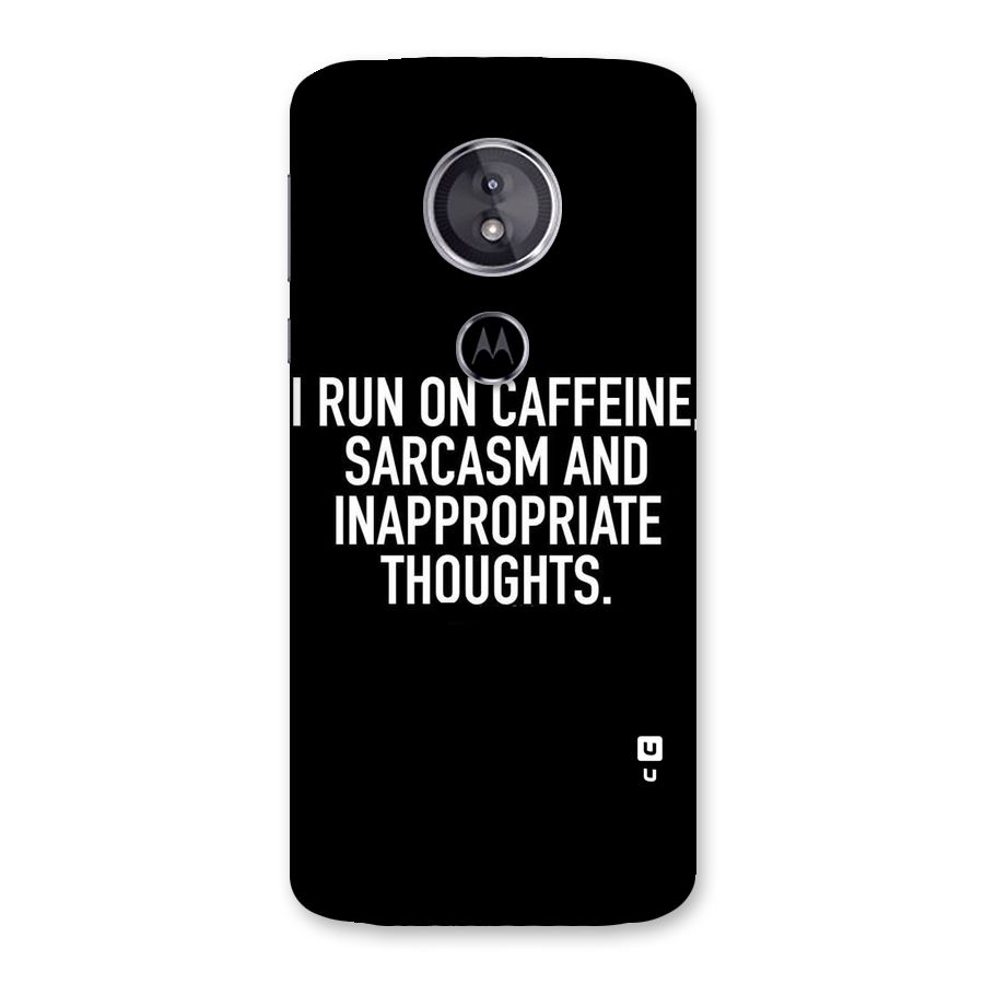 Sarcasm And Caffeine Back Case for Moto E5