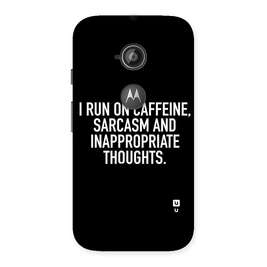 Sarcasm And Caffeine Back Case for Moto E 2nd Gen
