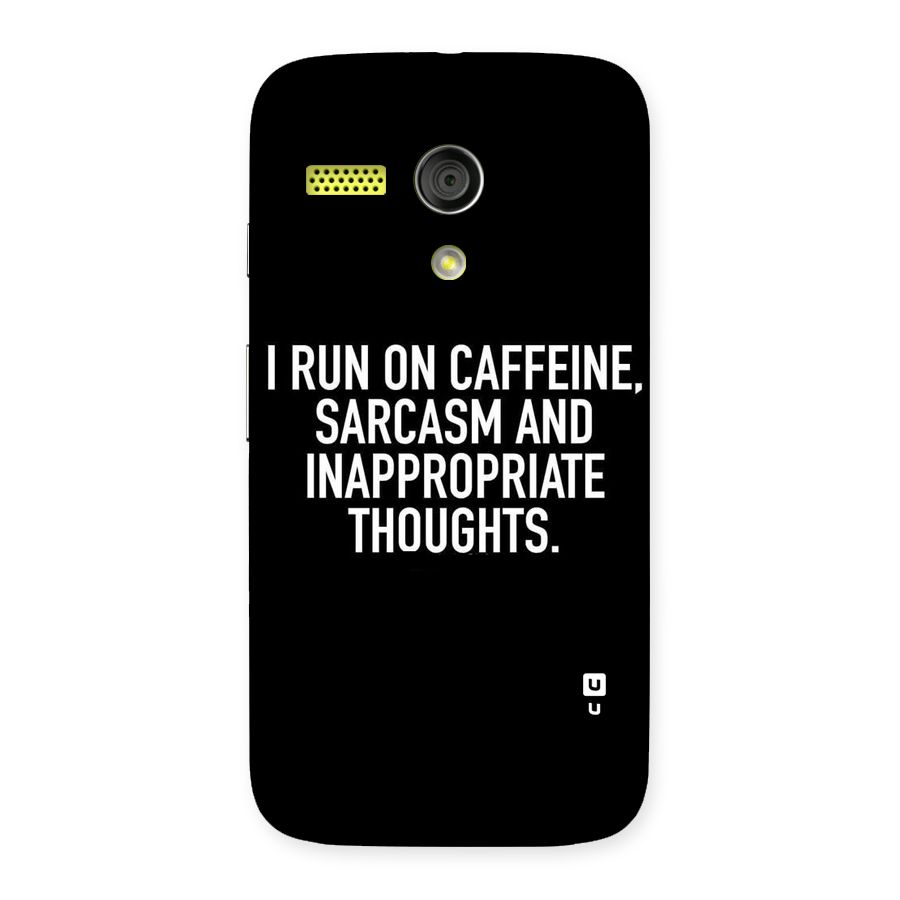 Sarcasm And Caffeine Back Case for Moto G