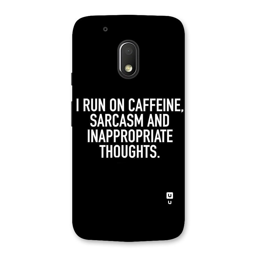 Sarcasm And Caffeine Back Case for Moto G4 Play