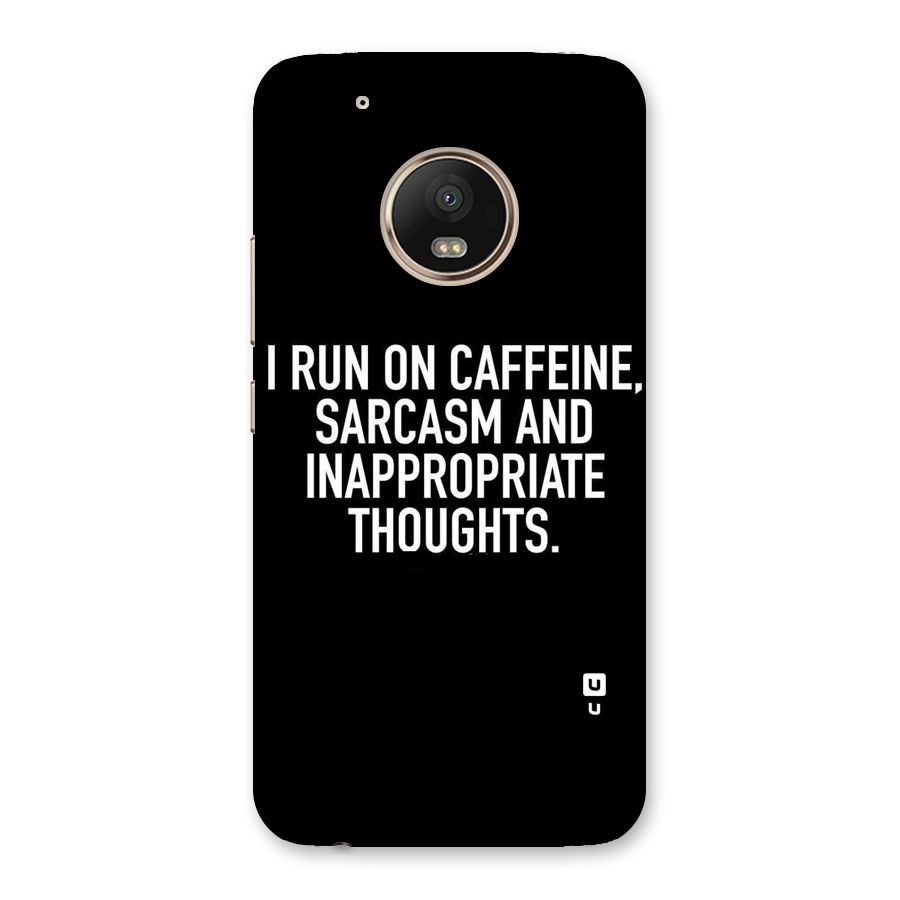 Sarcasm And Caffeine Back Case for Moto G5 Plus