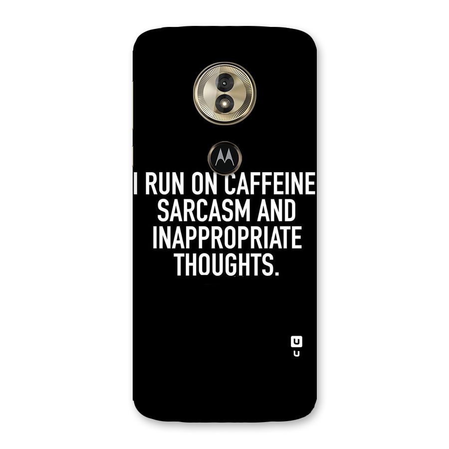 Sarcasm And Caffeine Back Case for Moto G6 Play