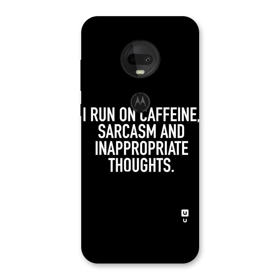 Sarcasm And Caffeine Back Case for Moto G7