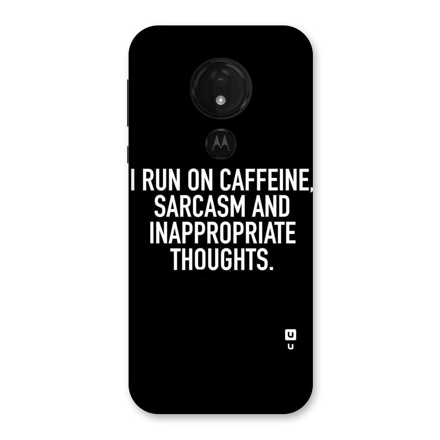 Sarcasm And Caffeine Back Case for Moto G7 Power