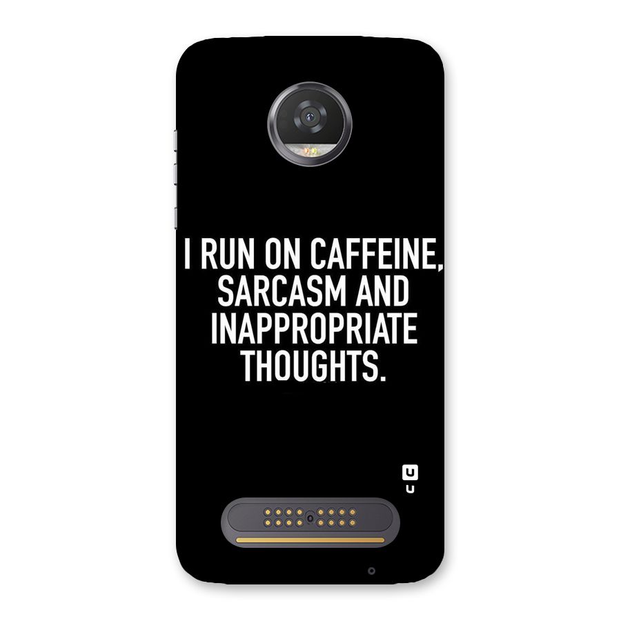 Sarcasm And Caffeine Back Case for Moto Z2 Play