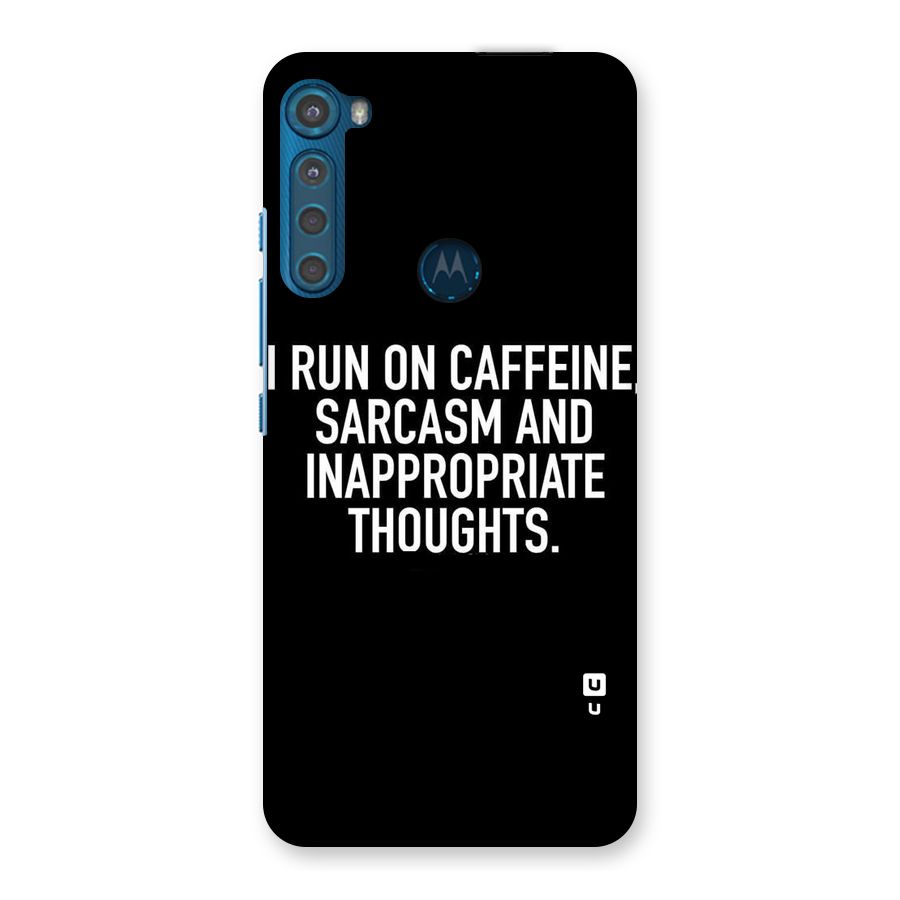 Sarcasm And Caffeine Back Case for Motorola One Fusion Plus