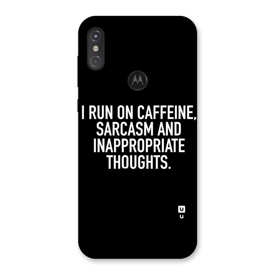Sarcasm And Caffeine Back Case for Motorola One Power