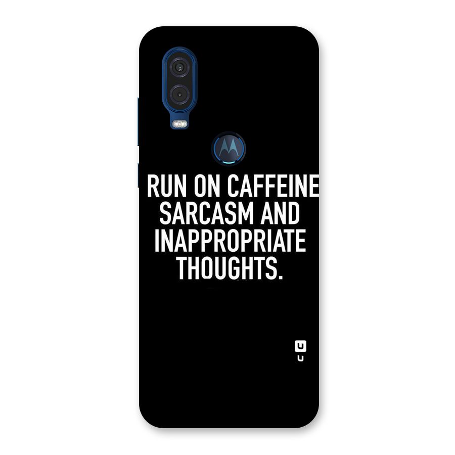 Sarcasm And Caffeine Back Case for Motorola One Vision