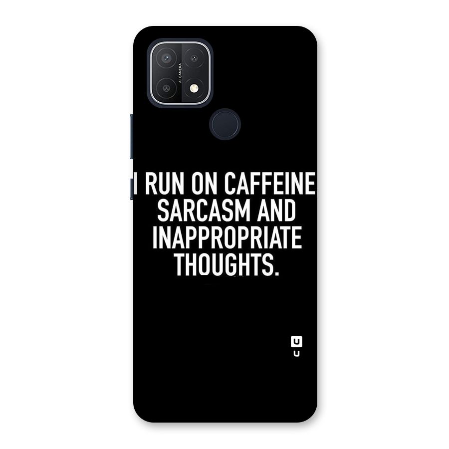 Sarcasm And Caffeine Back Case for Oppo A15