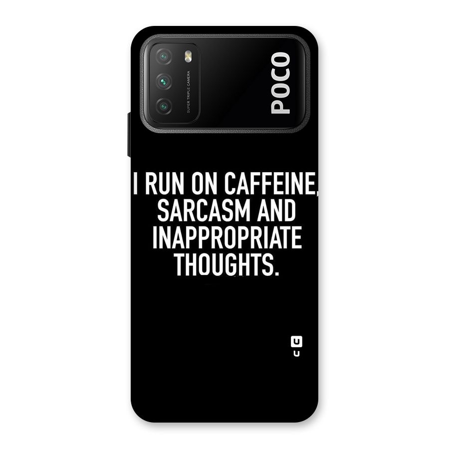 Sarcasm And Caffeine Back Case for Poco M3