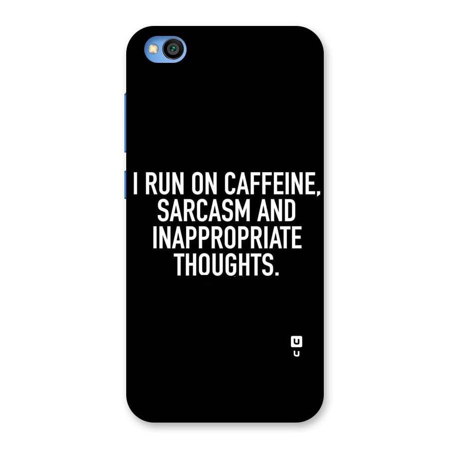 Sarcasm And Caffeine Back Case for Redmi Go